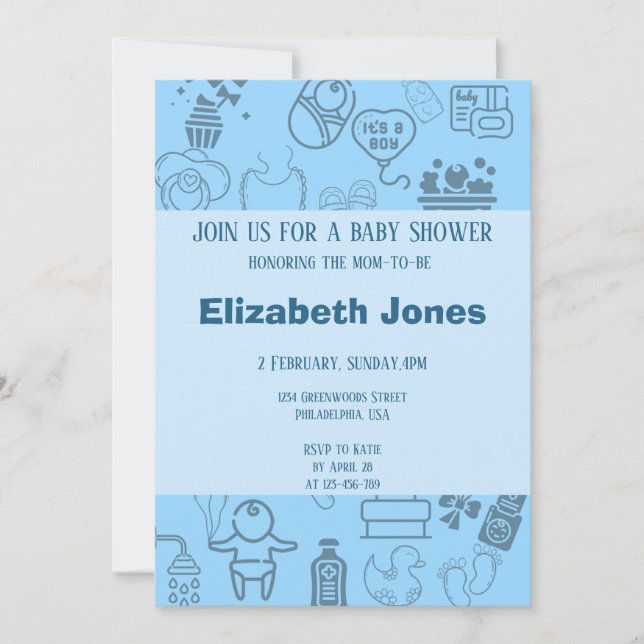 Convite "Junte-se a nós para celebrar nosso pequeno prínci (Frente)