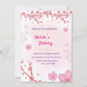 Convite Junte-se a nós para celebrar o aniversário de Mich