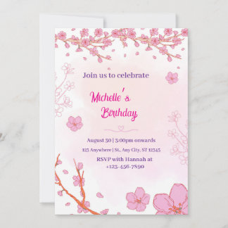 Convite Junte-se a nós para celebrar o aniversário de Mich