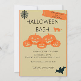 Convite Junte-se a nós para um Spooktacular Bash de Hallow