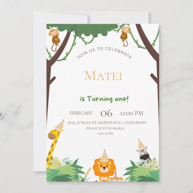 Convite Junte-se a nós para uma aventura selvagem - Primei (Frente)