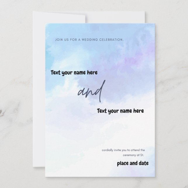 Convite Junte-se a nós para uma celebração de casamento (Frente)