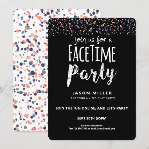 Convite Junte-se a nós para uma divertida festa de bate-pa