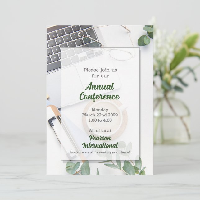 Convite Junte-se aos negócios anuais da conferência (Em pé/Frente)
