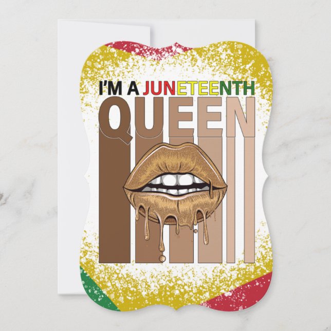 Convite Juntede 19 de junho de 1865 rainhas negras melanin (Frente)