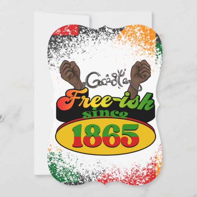 Convite Juntede 19 de junho de 1865 rainhas negras melanin (Frente)