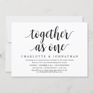 Convite Juntos como um, Partido do Janto do Elopemento Cas