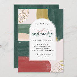 Convite Juntos e Feliz | Festa de Natal moderna