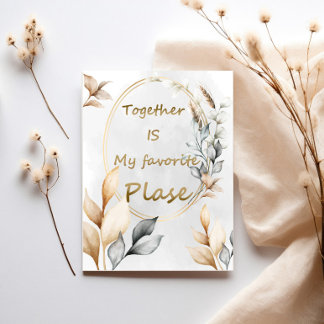 Convite Juntos É Meu Lugar Favorito – Casal Personalizado