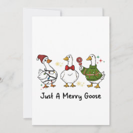 Convite Just A Merry Goose Festive Holiday Design