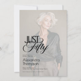 Convite Just Fifty Photo 50th Birthday Party