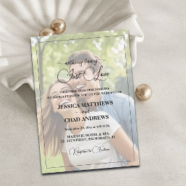 Convite Just Love Text Overlay Photo Wedding