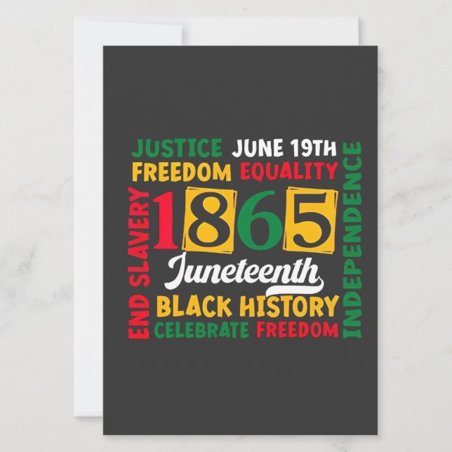 Convite Justiça 19 de junho Liberdade Igualdade 1865 (Frente)