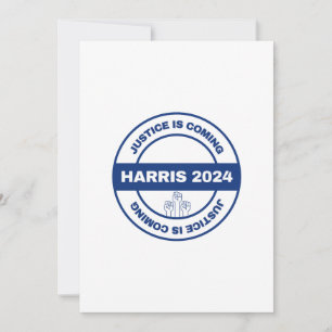 Convite Justiça está chegando Eleição de Kamala harris W