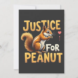 Convite Justiça Para O Amendoim O Esquilo P’nut PNut Peanu