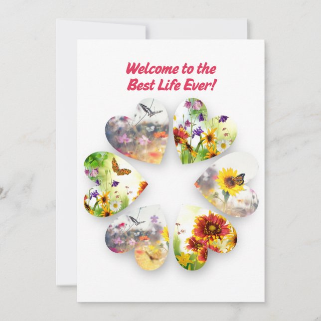 Convite JW Baptism Card Welcome to the Best Life Ever (Frente)