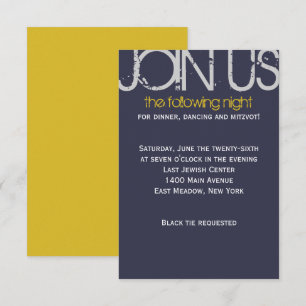 Convite K Monograma Bar Inicial Bat Mitzvah