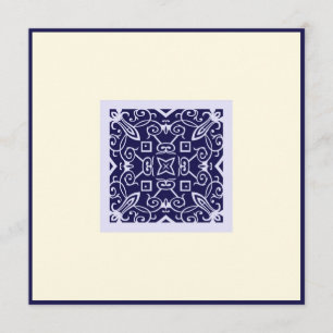 Convite Ka azul árabe islâmico do casamento do noivado d