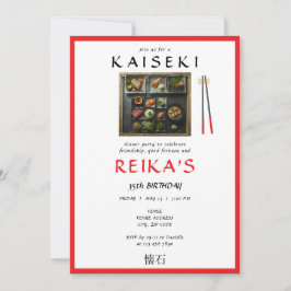 Convite Kaiseki - Parente do Chef Vermelho Japonês