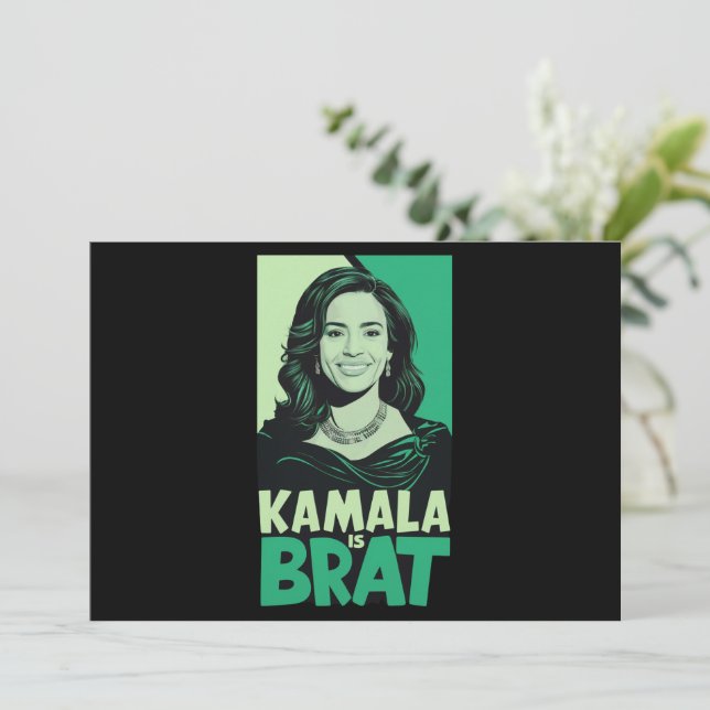 Convite Kamala é Brat Funny Sarcastic (Em pé/Frente)
