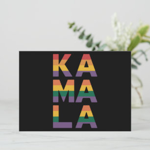 Convite Kamala Harris 2024 Bandeira Arco-Íris Orgulho Gay 