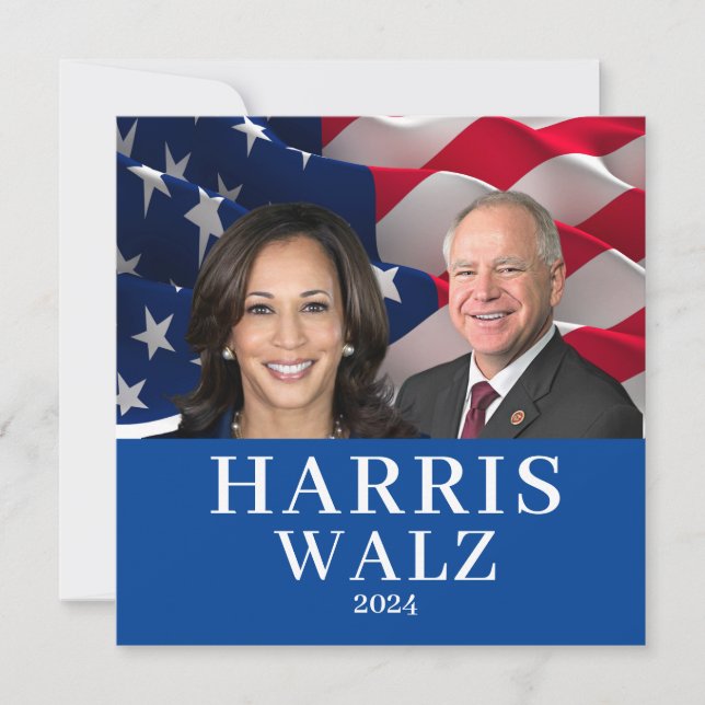 Convite Kamala Harris E Tim Walz 2024 (Frente)