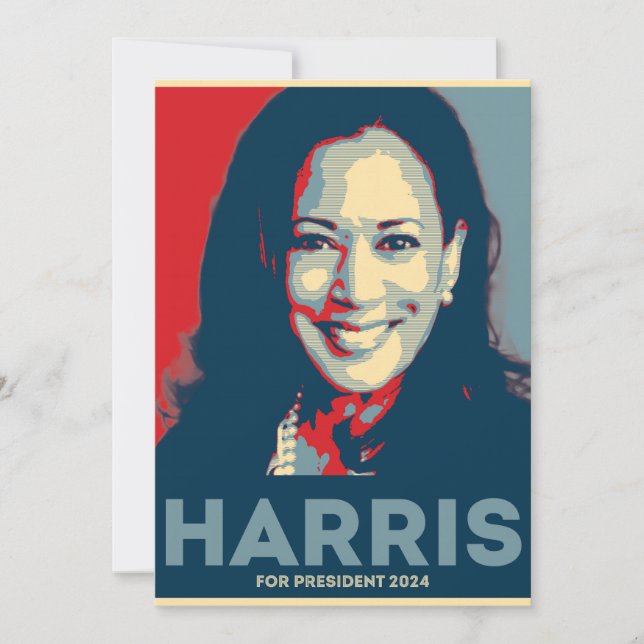 Convite Kamala Harris Para O Presidente 2024 - Esperança (Frente)