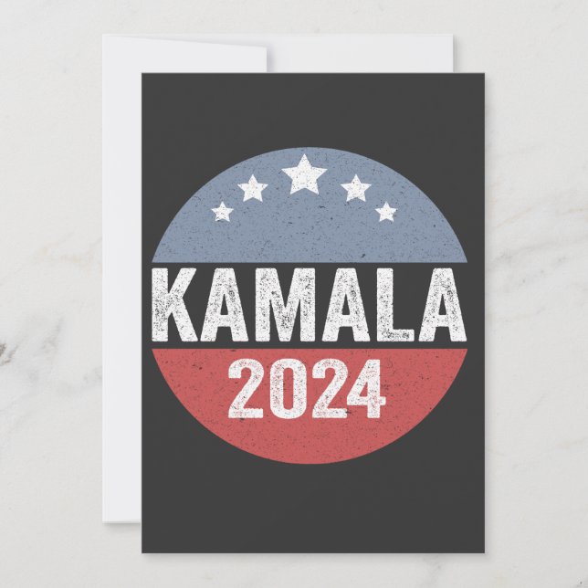 Convite Kamala Harris Presidente Democrat Eleito Presente (Frente)