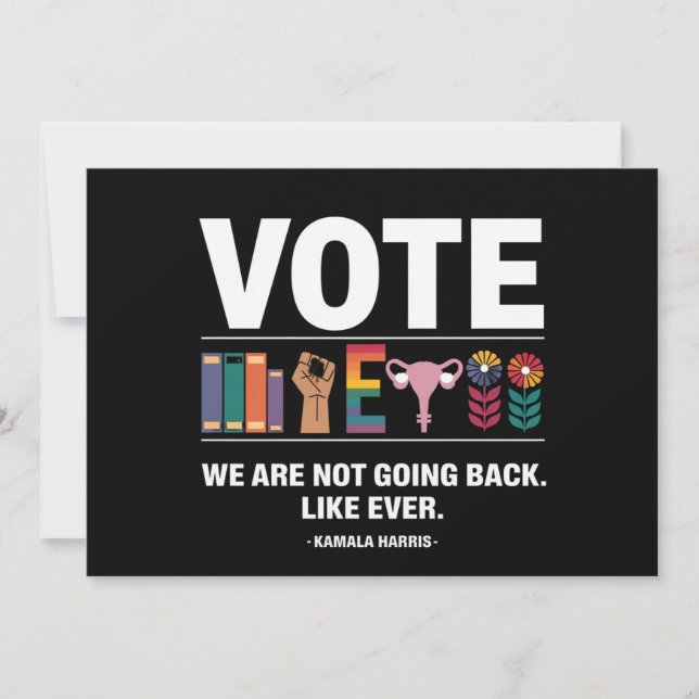 Convite Kamala Não Voltamos Como Sempre Feminista (Frente)