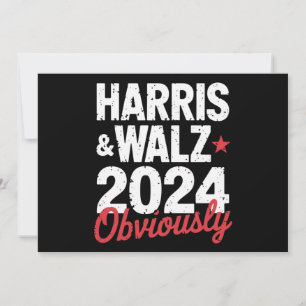 Convite Kamala Walz Obviamente 2024 Harris Waltz 2024