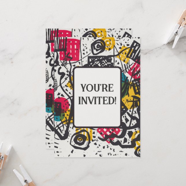 Convite Kandinsky Small Worlds V Abstrato Classic (Frente/Verso In Situ)