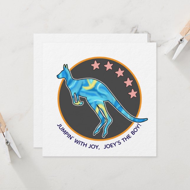 Convite kangaroo (Frente/Verso In Situ)