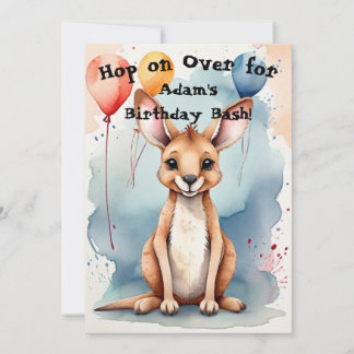 Convite Kangaroo Birthday Bash