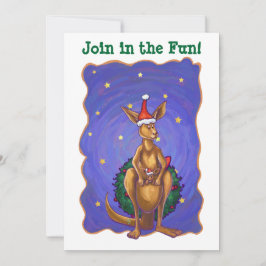 Convite Kangaroo Christmas StarNight