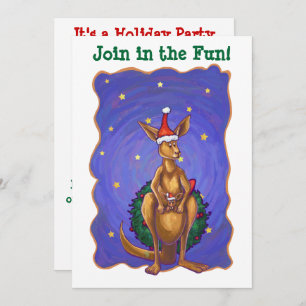 Convite Kangaroo Christmas StarNight