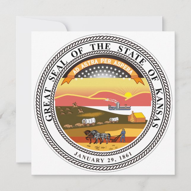Convite Kansas State Seal (Frente)