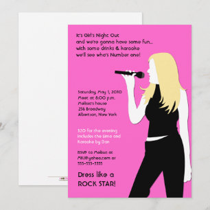 Convite KARAOKE Festa de Cantos Raparigas Noite Fora Anive