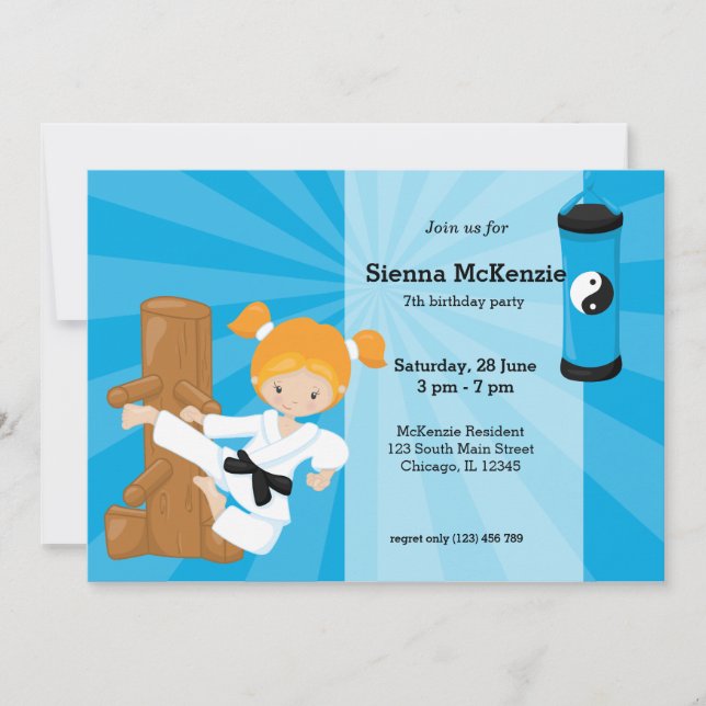 Convite Karate Kids (Frente)