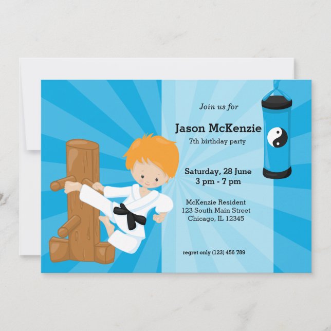 Convite Karate Kids (Frente)