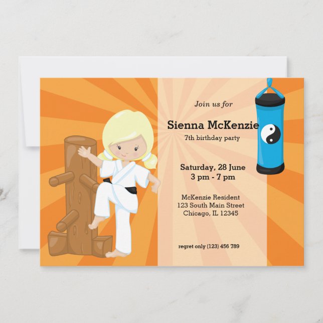 Convite Karate Kids (Frente)