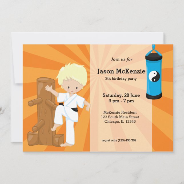 Convite Karate Kids (Frente)