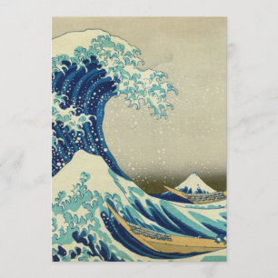 Convite Katsushika Hokusai - A onda do Excelente de Kanaga