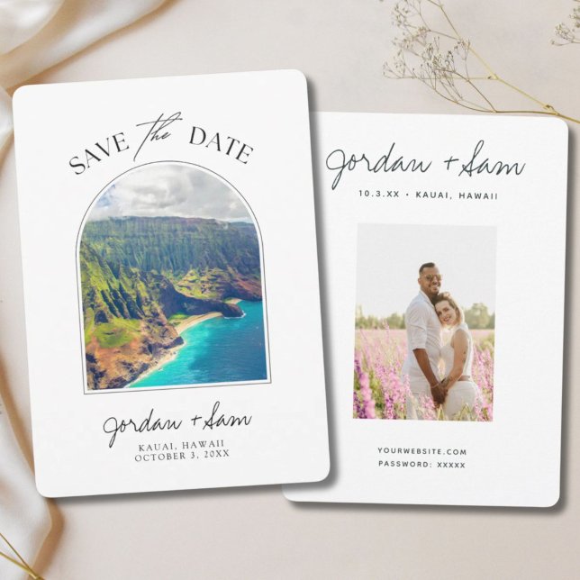 Convite Kauai Wedding Salvar Data (Kauai Wedding Save the Date Invitation
)