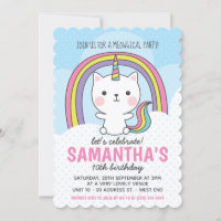 Kawaii Catcorn Cat Unicorn Party
