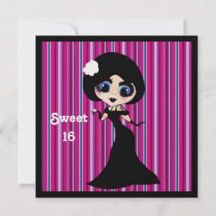 Convite Kawaii Gótica Lolita ArtDeco