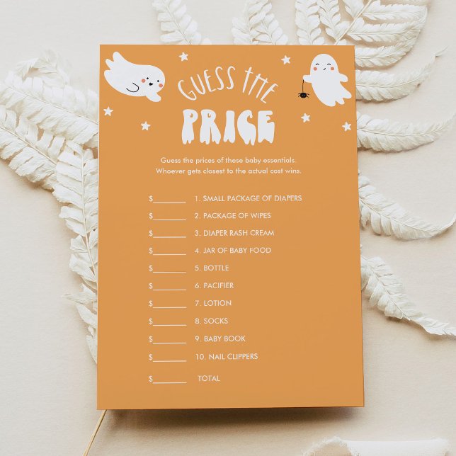 Convite Kawaii Halloween adivinha o jogo do Chá de fraldas (Criador carregado)