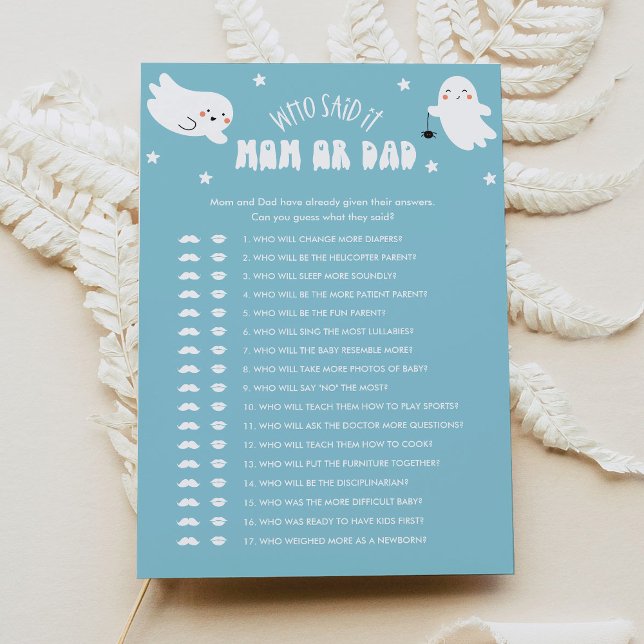 Convite Kawaii Halloween Que Disse Isso Mamãe ou Pai Jogo  (Criador carregado)