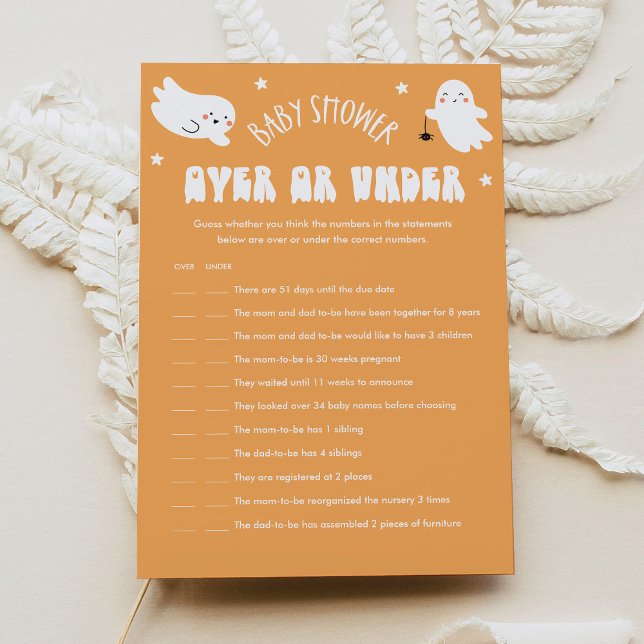 Convite Kawaii Halloween Sobre Ou Sob Jogo De Chá de frald (Criador carregado)