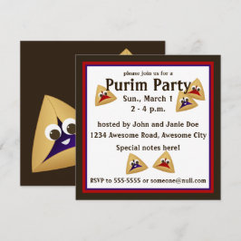 Convite Kawaii Hamentashen Purim
