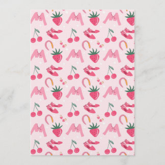 Convite Kawaii Hand-drawn Girly Things Seamless Pattern